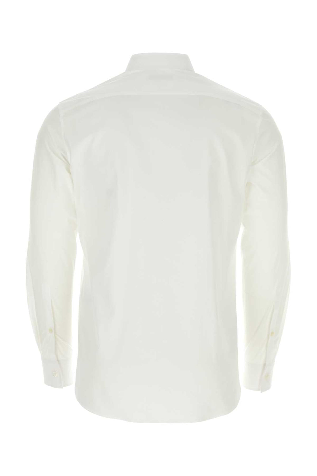 Valentino Garavani Men White Popeline Shirt by Luosophy