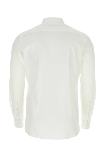 Valentino Garavani Men White Popeline Shirt by Luosophy