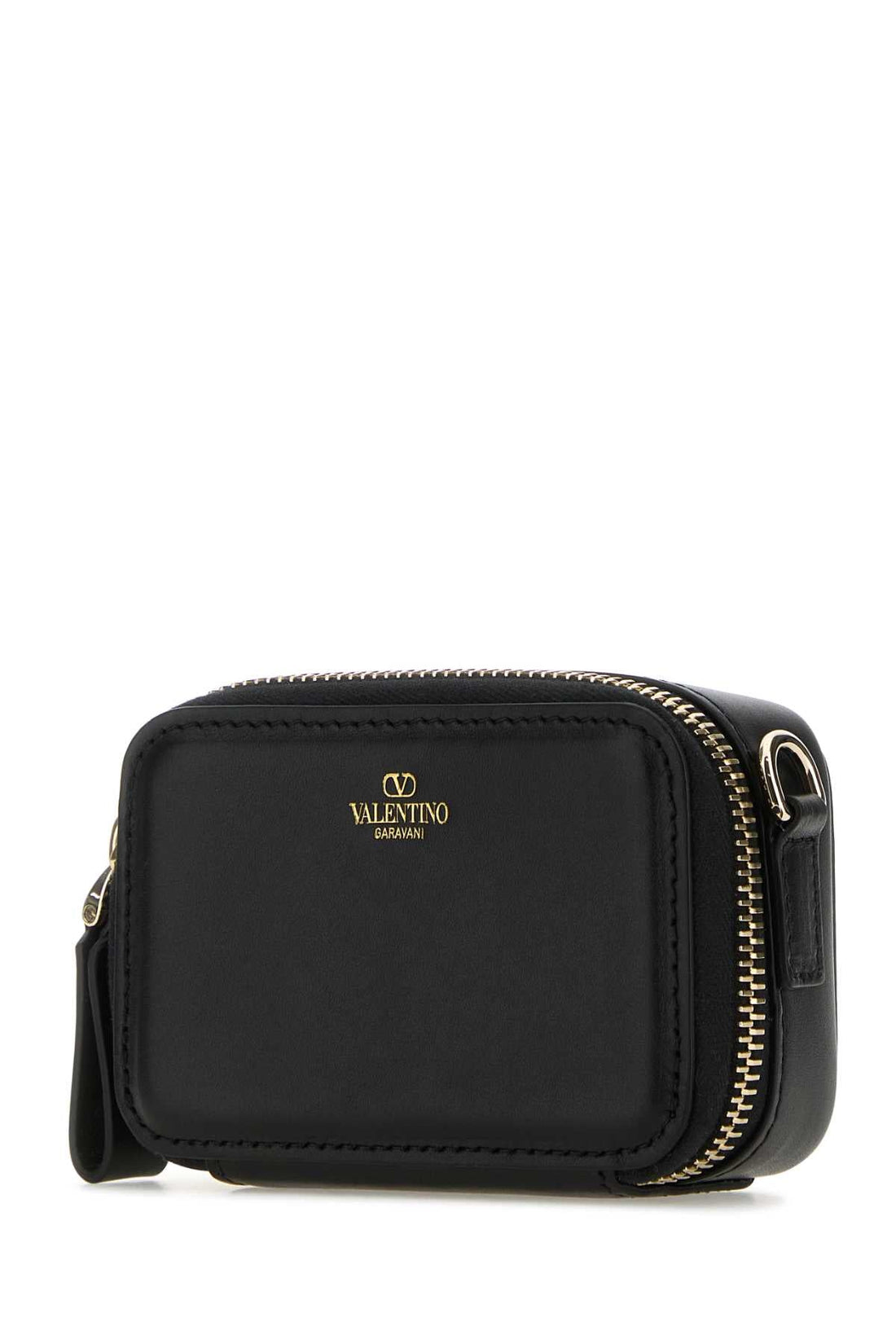 Valentino Garavani Men Black Leather Wallet by Luosophy