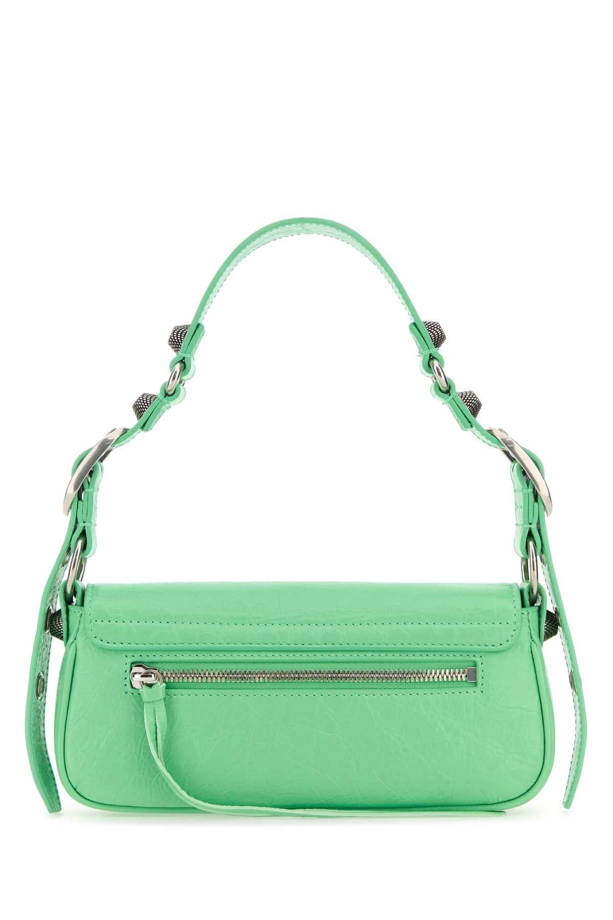 Balenciaga Women Light Green Leather Le Cagole Sling Xs Shoulder Bag by Luosophy