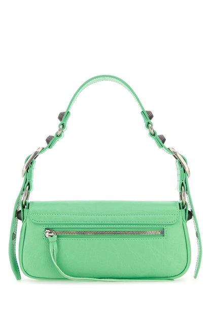 Balenciaga Women Light Green Leather Le Cagole Sling Xs Shoulder Bag by Luosophy