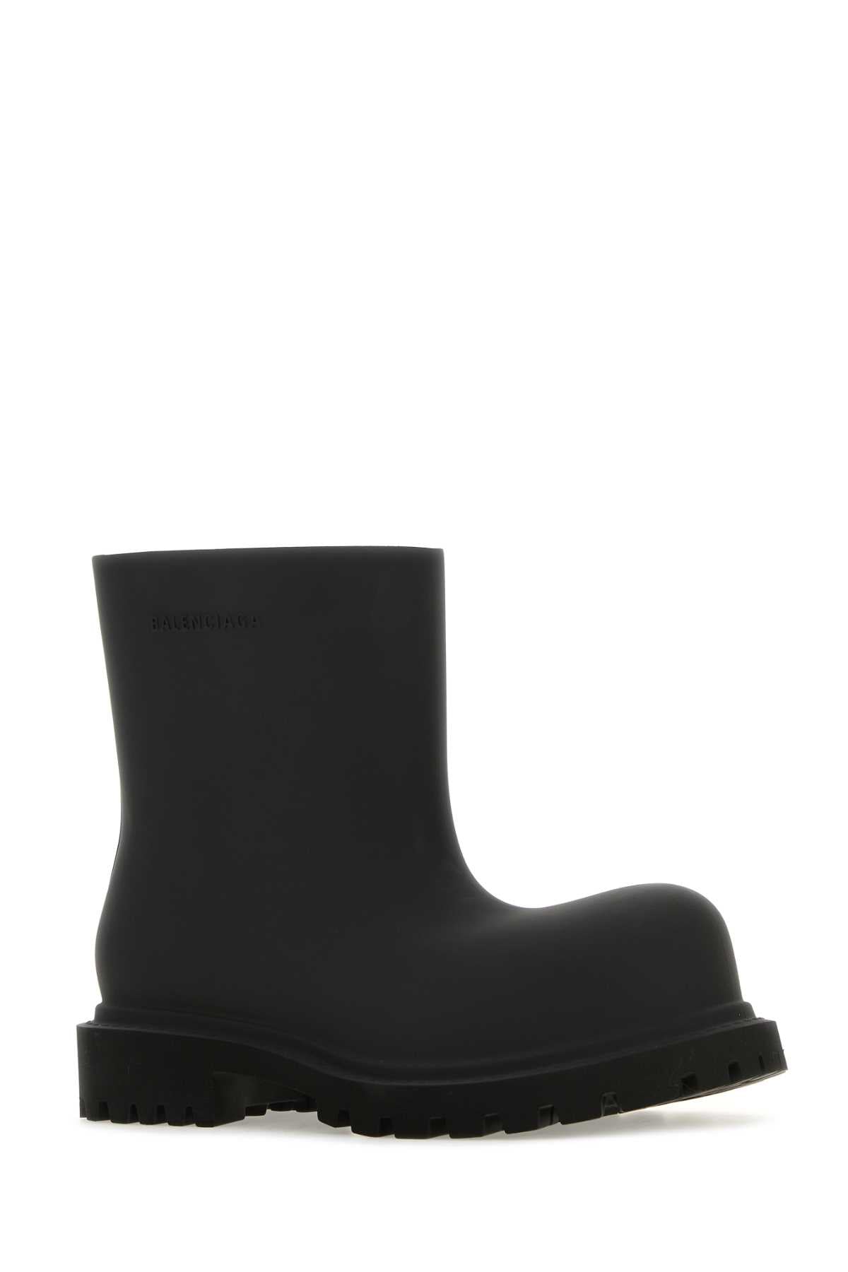 Balenciaga Men Black Eva Ankle Boots by Luosophy