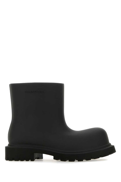 Balenciaga Women Black Eva Ankle Boots by Luosophy