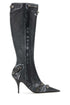 Balenciaga Women Printed Nappa Leather Cagole Boots by Luosophy