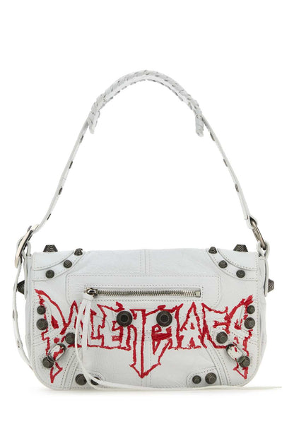 Balenciaga Men White Leather Le Cagole Xs Diy Metal Crossbody Bag by Luosophy