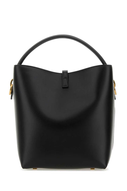 Saint Laurent Women Black Leather Le 37 Bucket Bag by Luosophy