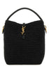 Saint Laurent Women Black Raffia Le 37 Bucket Bag by Luosophy