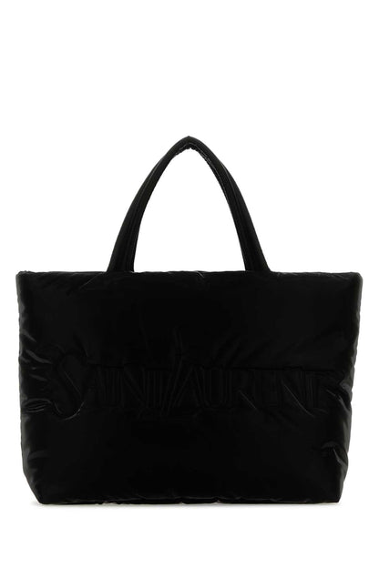 Saint Laurent Men Black Nylon Saint Laurent Shopping Bag by Luosophy