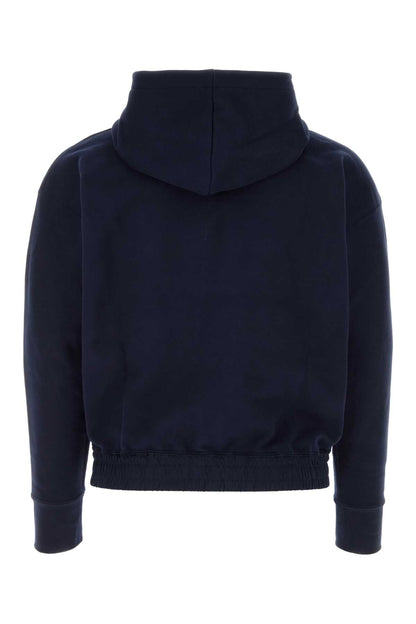 Saint Laurent Men Dark Blue Cotton Sweatshirt by Luosophy