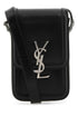 Saint Laurent Men Black Leather Phone Case by Luosophy
