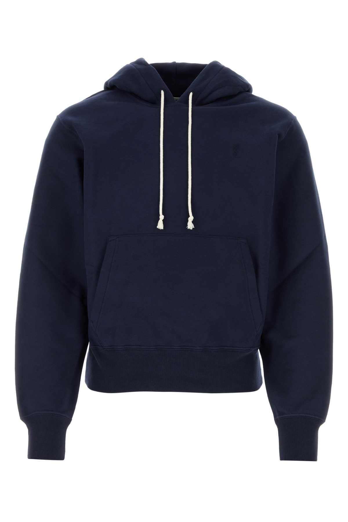 Saint Laurent Men Midnight Blu Cotton Sweatshirt by Luosophy