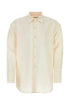 Saint Laurent Men Ivory Faille Oversize Shirt by Luosophy