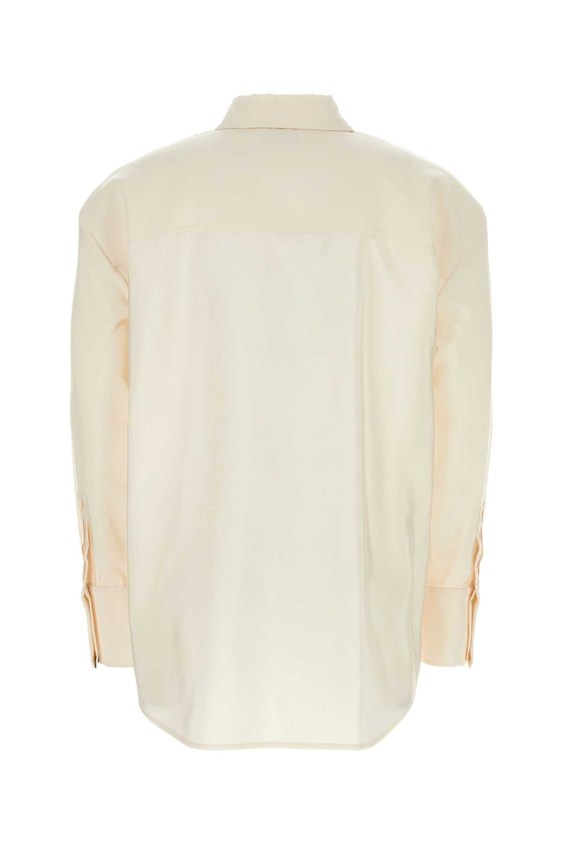 Saint Laurent Men Ivory Faille Oversize Shirt by Luosophy