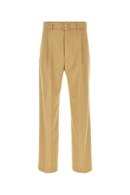 Dries Van Noten Men Camel Viscose Blend Pant by Luosophy