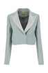 Fendi Women Powder Blue Wool Blend Blazer by Luosophy