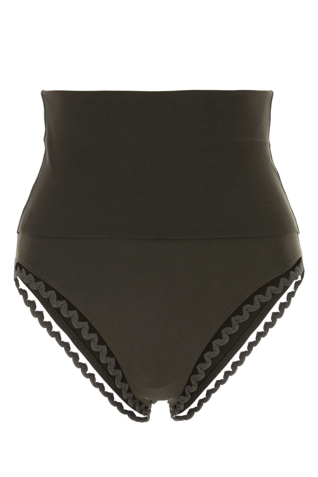 Eres Women Dark Brown Stretch Nylon Bikini Bottom by Luosophy