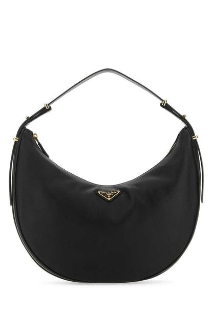 Prada Women Black Leather Big Arquã¨ Handbag by Luosophy