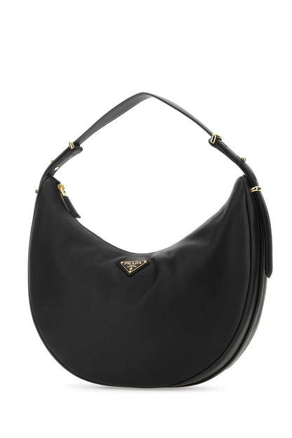 Prada Women Black Leather Big Arquã¨ Handbag by Luosophy