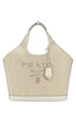 Prada Women Sand Canvas Shopping Bag by Luosophy
