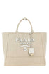Prada Women Sand Canvas Shopping Bag by Luosophy