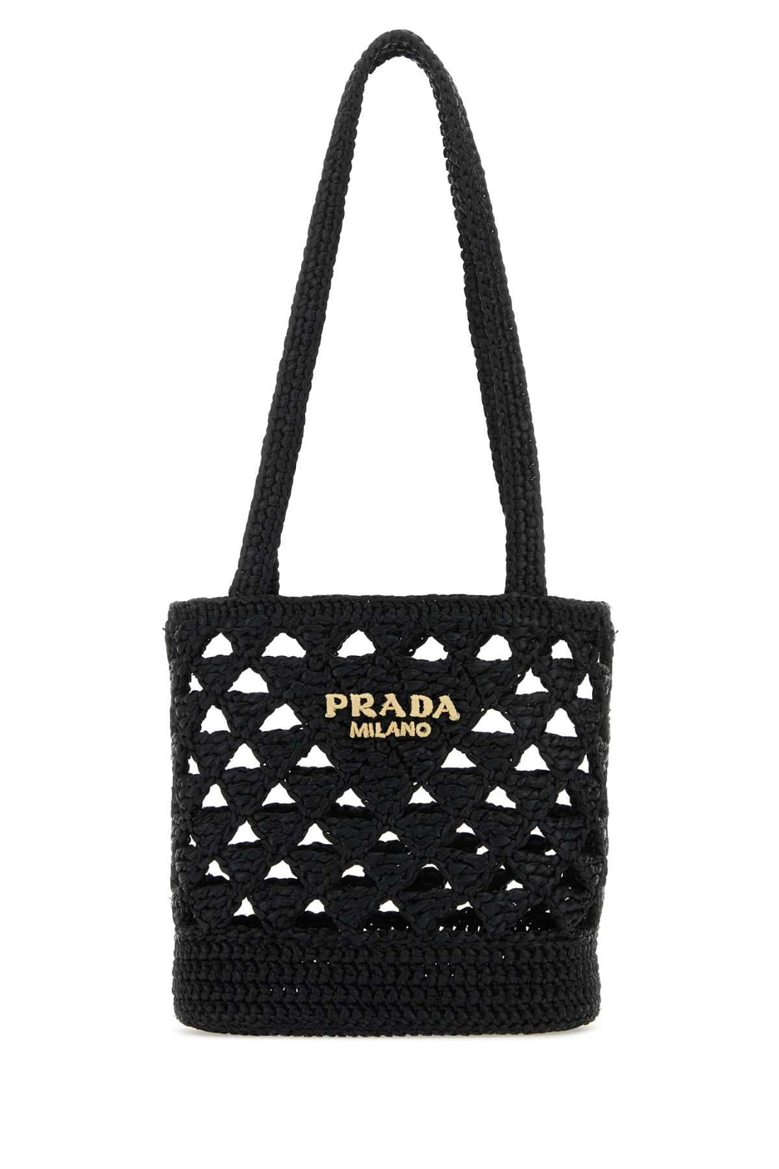 Prada Women Black Straw Handbag by Luosophy
