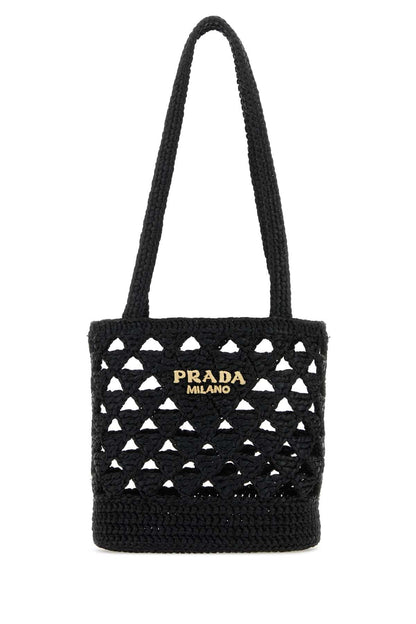 Prada Women Black Straw Handbag by Luosophy