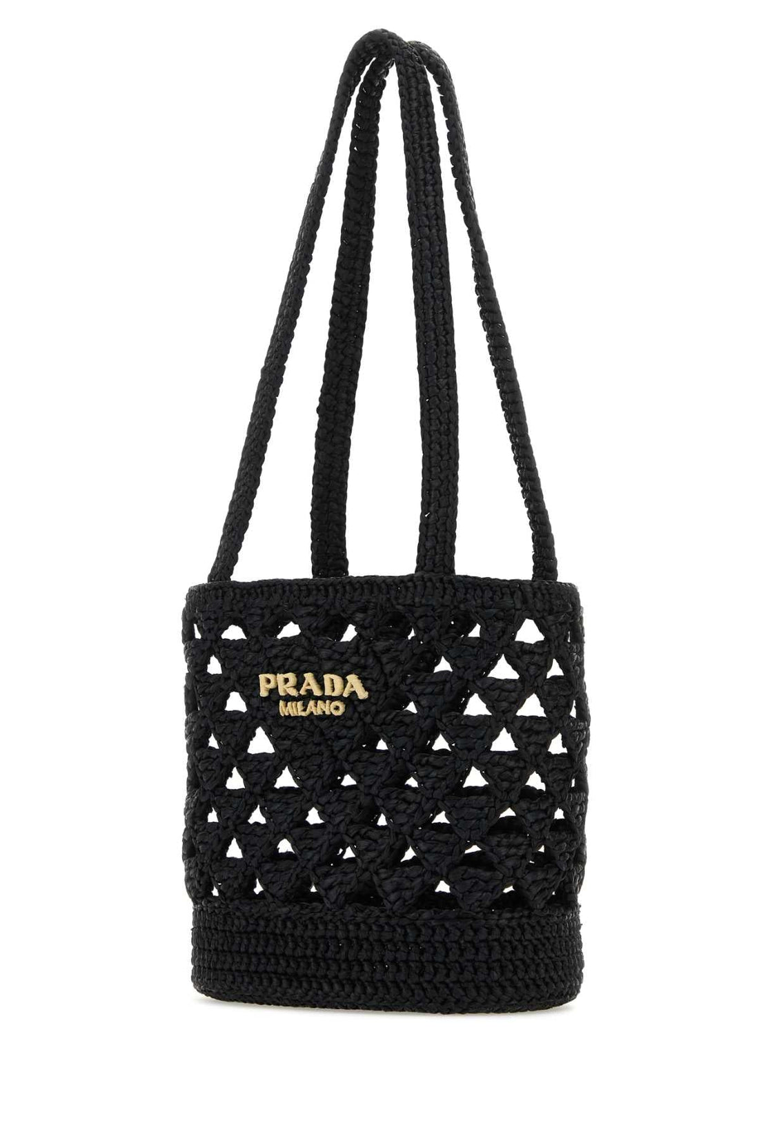 Prada Women Black Straw Handbag by Luosophy
