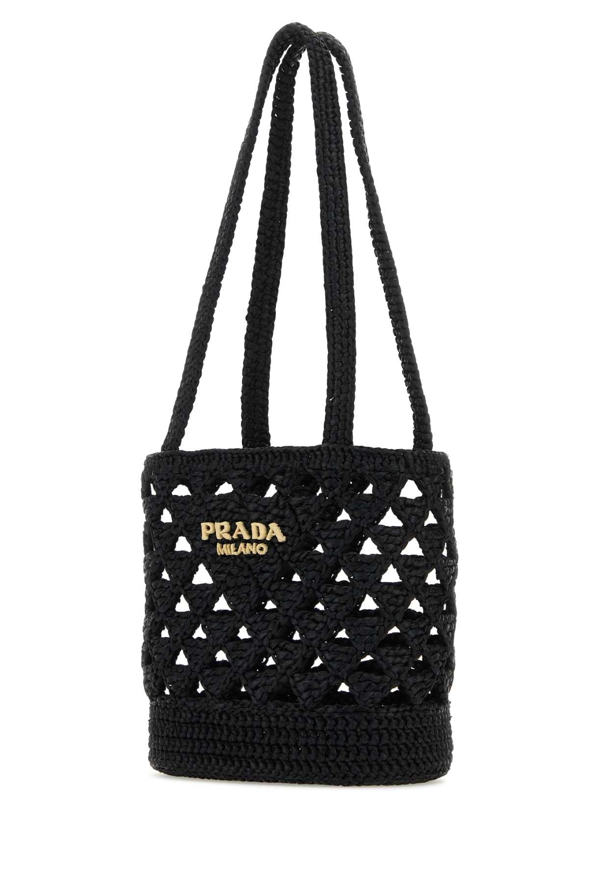 Prada Women Black Straw Handbag by Luosophy