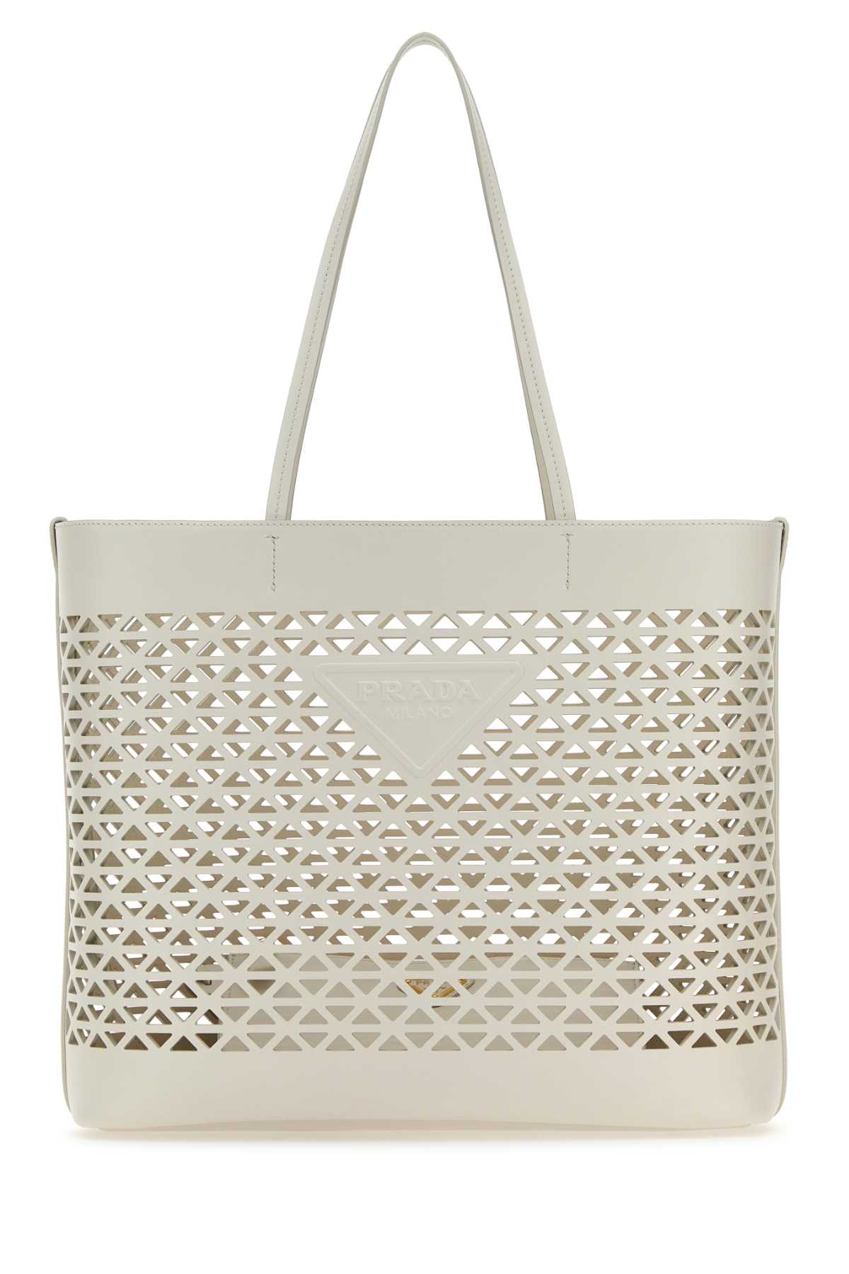 Prada Women White Leather Shopping Bag by Luosophy
