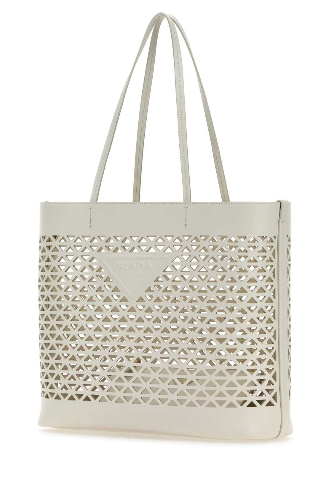 Prada Women White Leather Shopping Bag by Luosophy