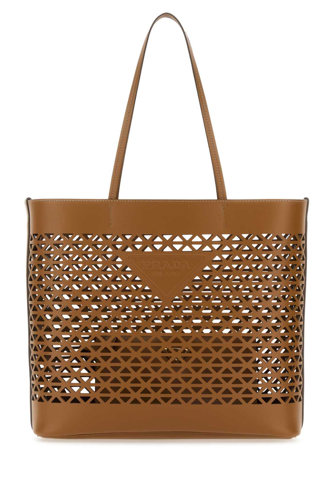 Prada Women Caramel Leather Shopping Bag by Luosophy