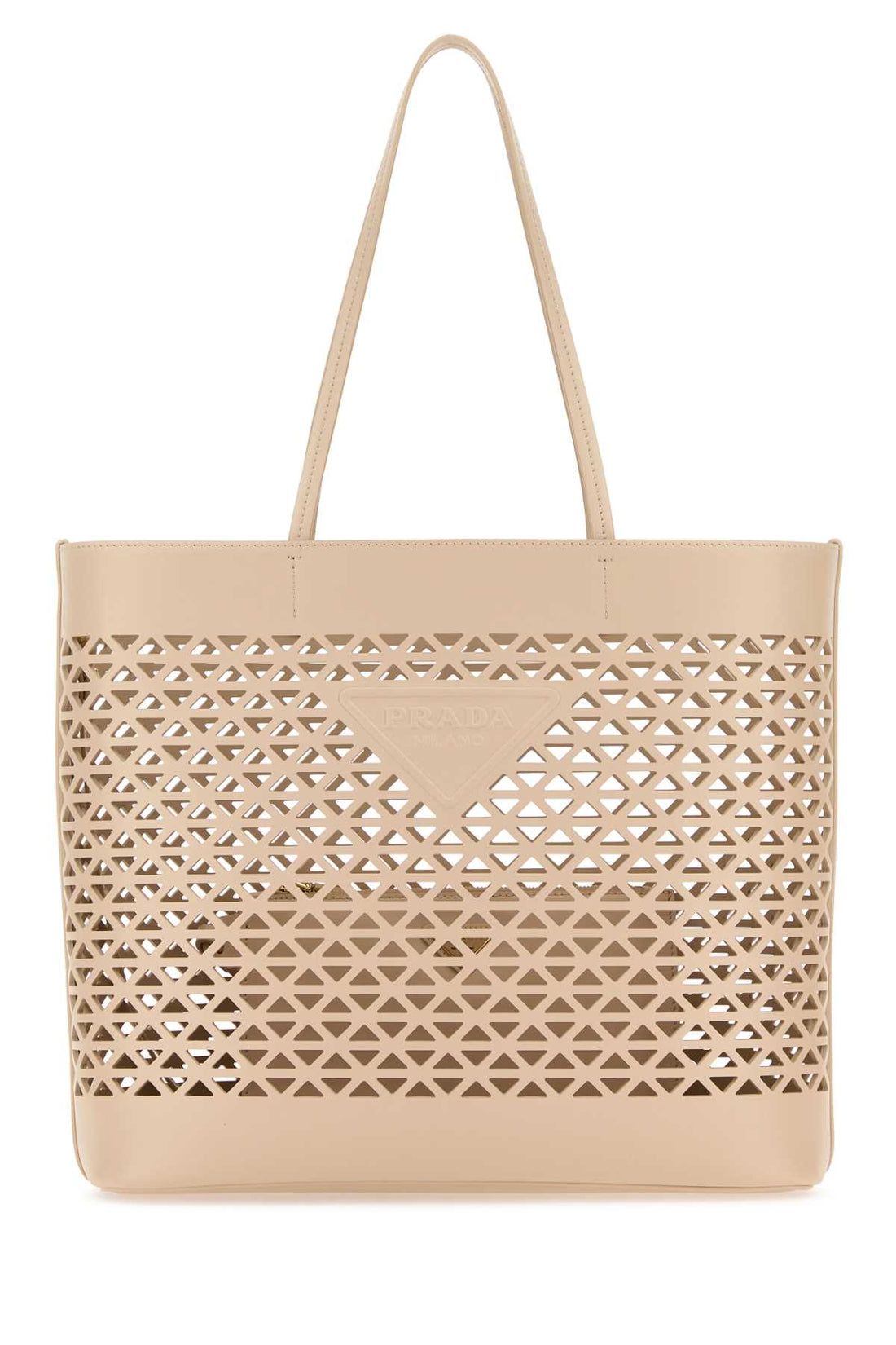 Prada Women Sand Leather Shopping Bag by Luosophy