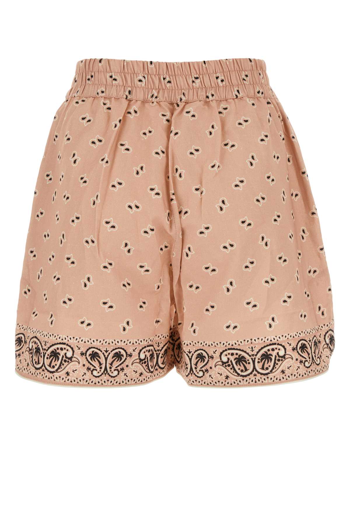 Palm Angels Women Printed Linen Blend Shorts by Luosophy