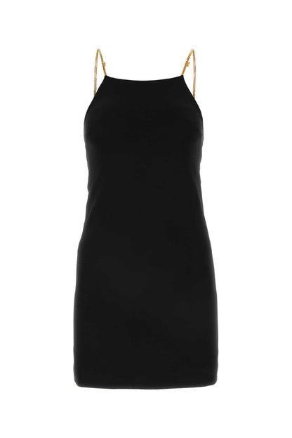 Palm Angels Women Black Jersey Mini Dress by Luosophy
