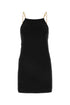 Palm Angels Women Black Jersey Mini Dress by Luosophy