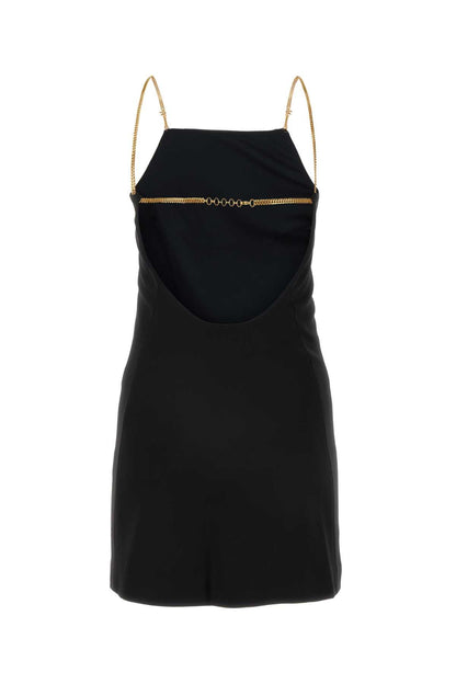 Palm Angels Women Black Jersey Mini Dress