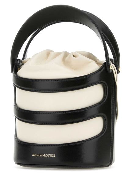 Alexander Mcqueen Women Two-Tone Leather The Rise Bucket Bag by Luosophy