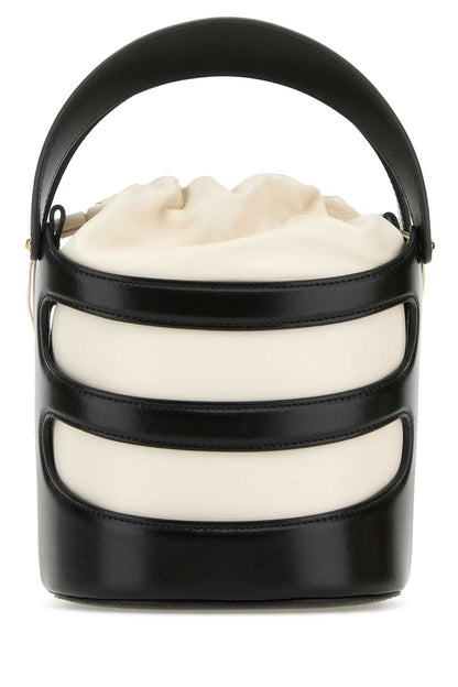 Alexander Mcqueen Women Two-Tone Leather The Rise Bucket Bag by Luosophy