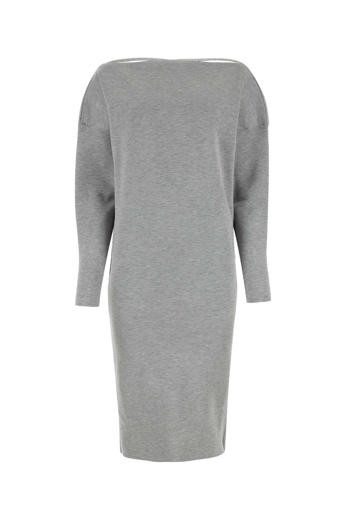 Gucci Women Grey Stretch Wool Blend Dress by Luosophy