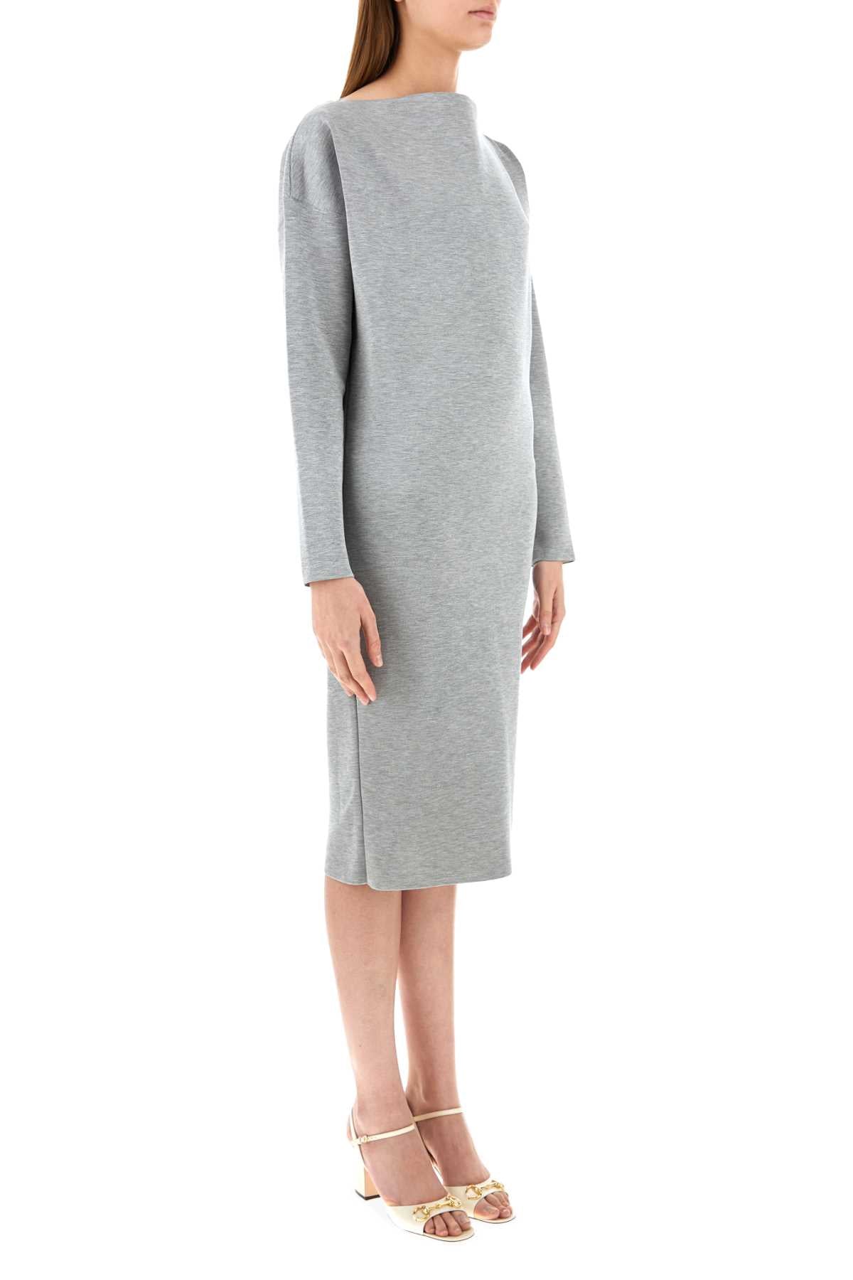 Gucci Women Grey Stretch Wool Blend Dress by Luosophy