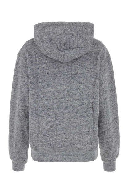 Dsquared Women Melange Grey Cotton Sweatshirt by Luosophy