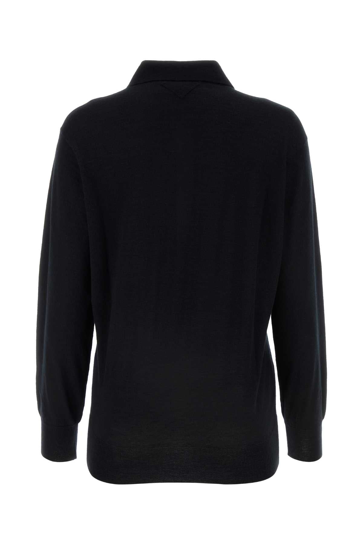 Prada Women Black Cashmere Polo Shirt by Luosophy