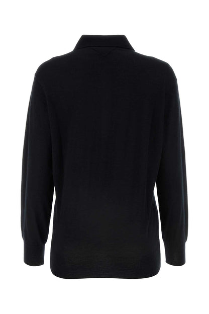 Prada Women Black Cashmere Polo Shirt by Luosophy