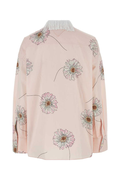 Prada Women Printed Poplin Oversize Shirt by Luosophy