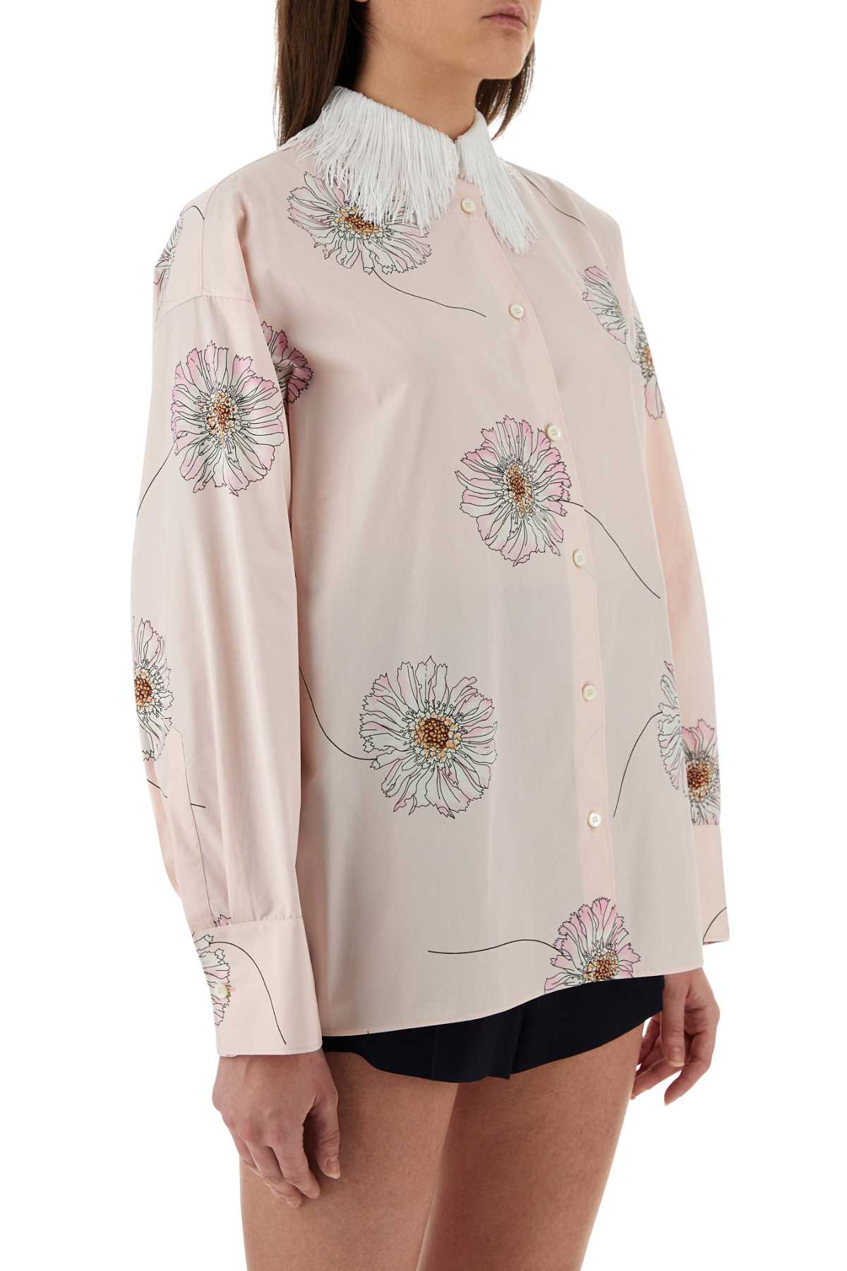 Prada Women Printed Poplin Oversize Shirt by Luosophy