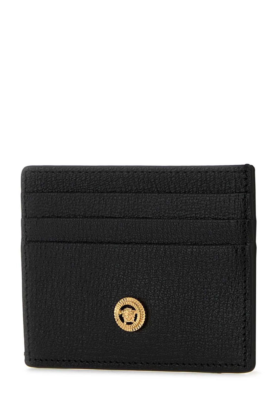 Versace Men Black Leather Medusa Biggie Card Holder by Luosophy