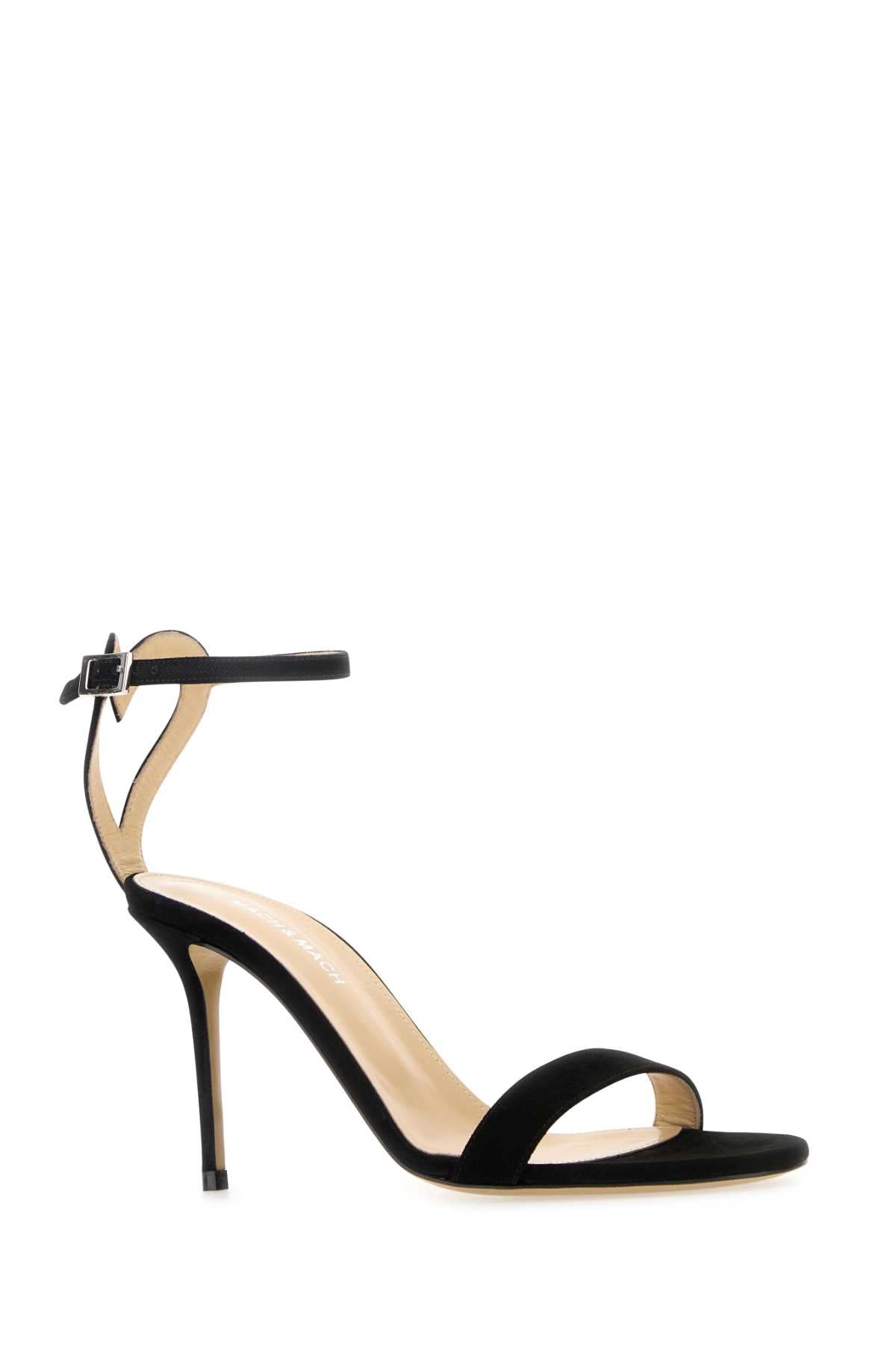 Mach&amp;Mach Women Black Suede Sandals by Luosophy