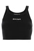 Palm Angels Women Black Piquet Top by Luosophy