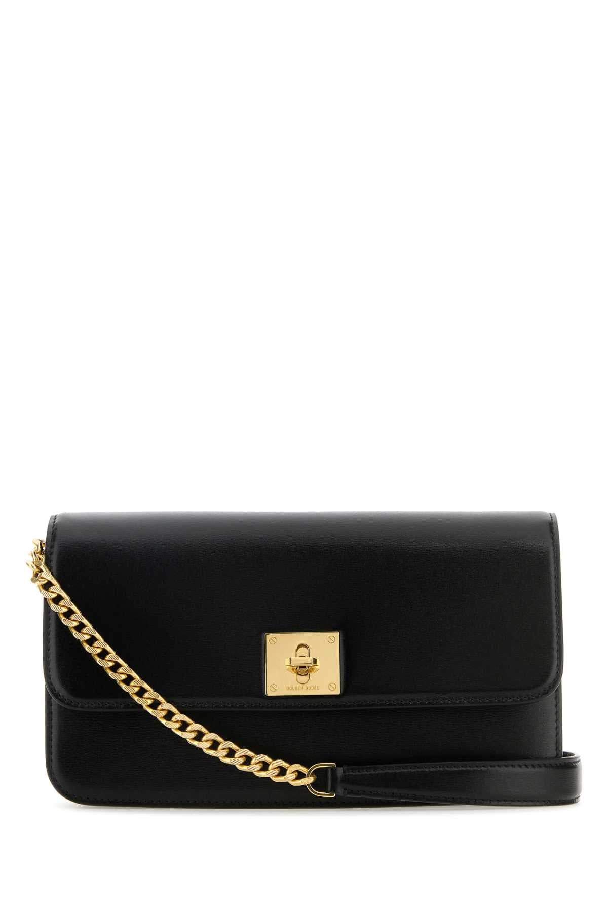 Golden Goose Deluxe Brand Women Black Leather Gioia Clutch by Luosophy