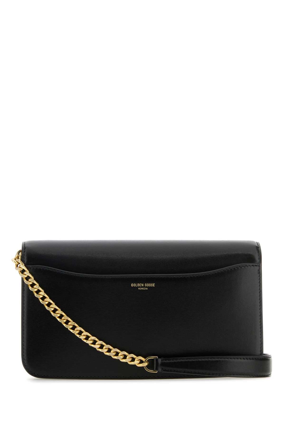 Golden Goose Deluxe Brand Women Black Leather Gioia Clutch by Luosophy